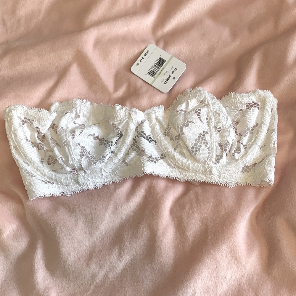 LAST ONE! Free People Love Letters Lace Bra - White - Picture 5 of 7
